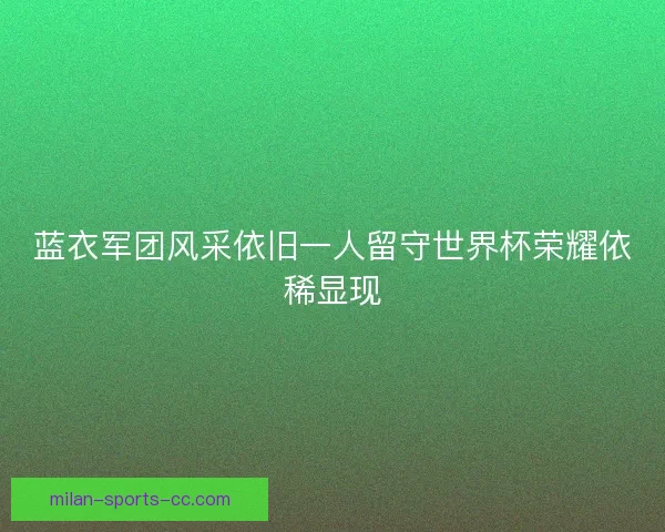 蓝衣军团风采依旧一人留守世界杯荣耀依稀显现